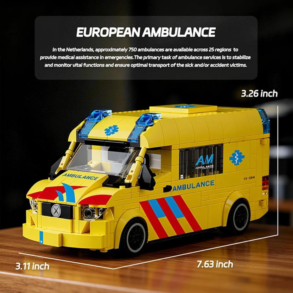 Seria Miasto Klocki Ratownicza Ambulans Klocki Model Zabawki Edukacyjne Budowlane dla Dzieci Chłopcy Prezenty dla Dzieci 600+ Szt.