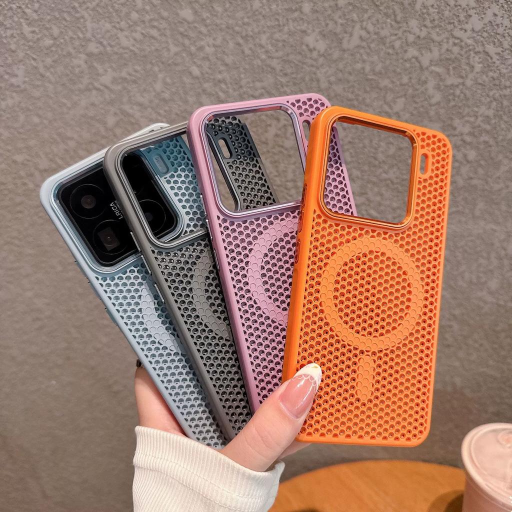 Heat Dissipation Hole For Case For For Iphone 17 16 1 14 Plus 13 12 Pro Max Magnetic Wireless Charge PC Hard Cover