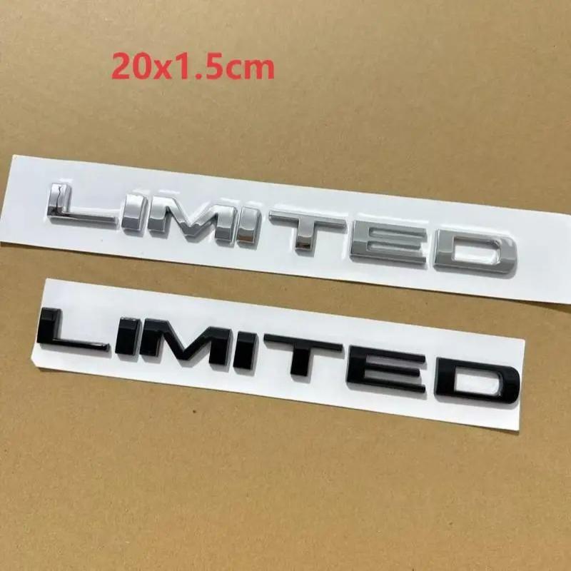 1X 3D ABS Chrome Black Car Body Emblem Rear Trunk Badge Sticker for LIMITED Wrangler Tj Jk Jl Commander Renegade Liberty