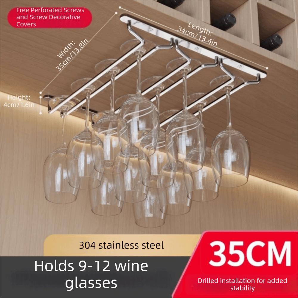 Premium Wine Glass Rack Inverted Hanging Wine Glass Hanging Shelf  Household Storage