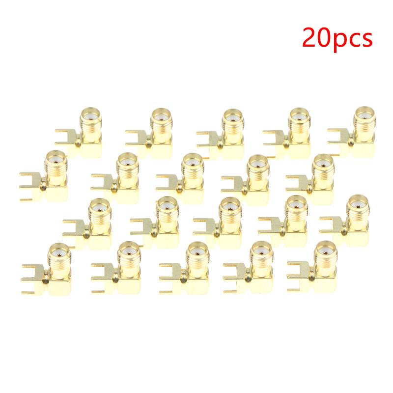 SMA KWE 90 Degree Angled SMA RF Connector Socket 4 Pin Female Interface for PCB Mounting High Frequency Use