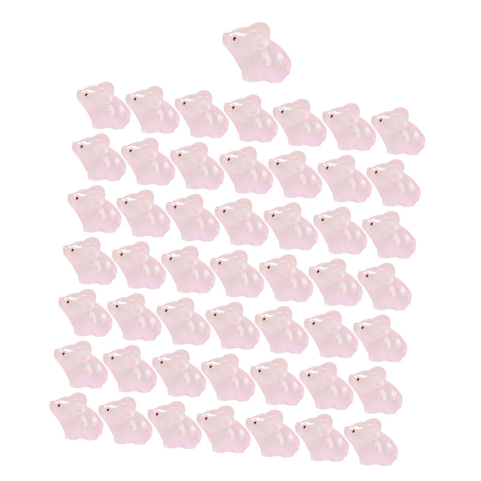 

50 Pieces Luminous Pig Mini Animal Figurines Glow at Night Home Decor Micro Landscape Decoration for Birthday Party Christmas світло-рожевий колір