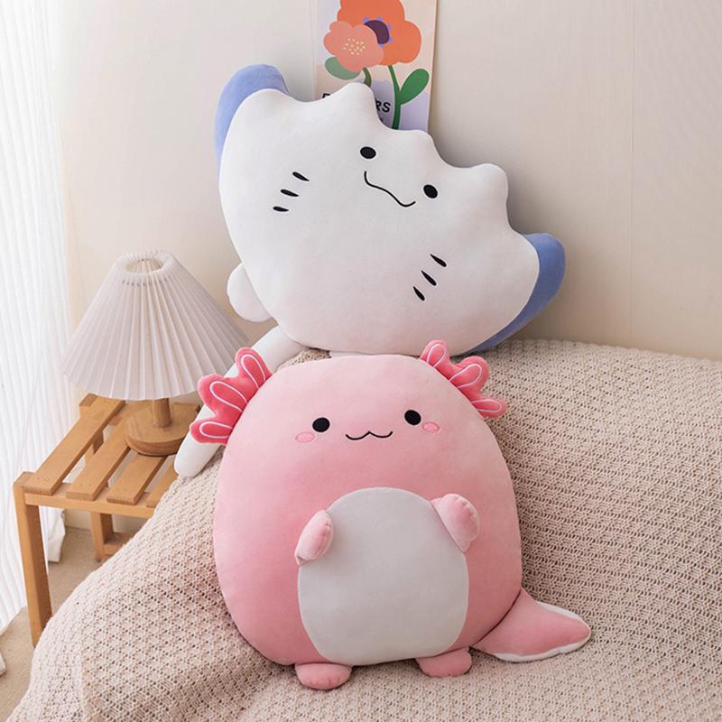 40Cm Down Cotton Cartoon Animal Plush Toy Stuffed Globefish Manta Ray Newt Beaver Pillow Sofa Chair Decoration Gift