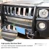 GrillSpoiler Bumper Vent i Rustfritt Stål med Honningkake-netting passer til Hummer H3 2005-2009, Ventilasjonsgitter Deksel
