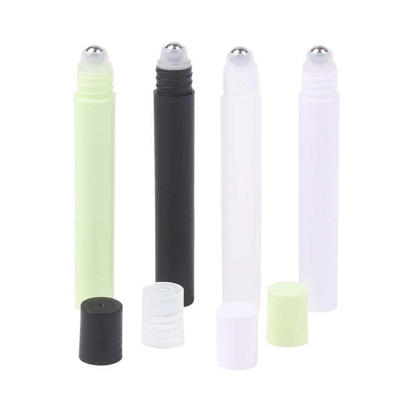 10Ml Empty Perfume Roll Roller Ball Bottle On Plastic Stainless Steel Liquids Oil Container Refillable Bottles Holders