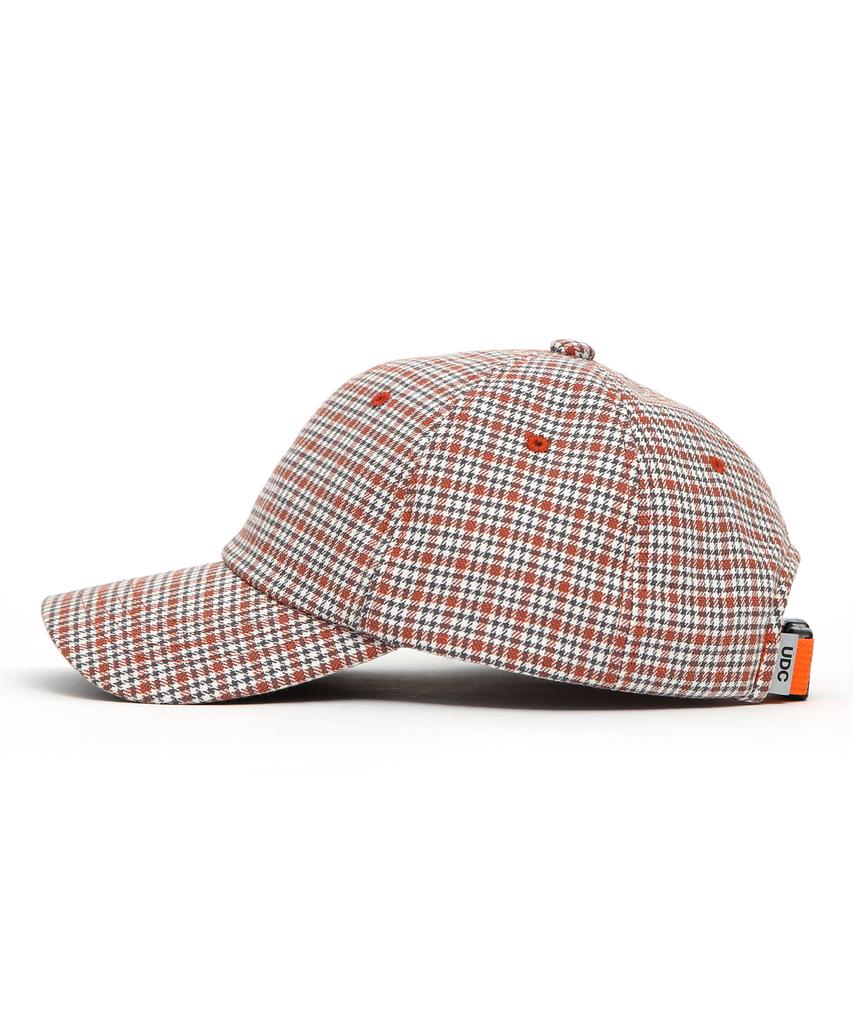 Eondeokeonteulol Check Pattern Ball Cap Pop Hound / Authentic Bb / Orange Check