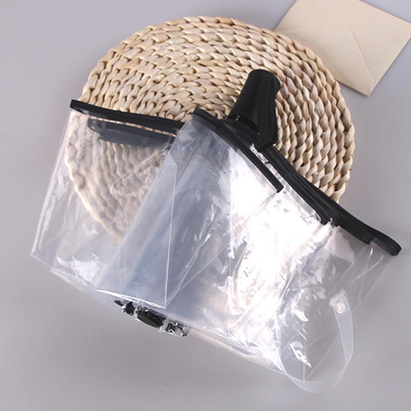 Folding umbrella transparent folding umbrella one-touch automatic opening and closing plastic umbrel