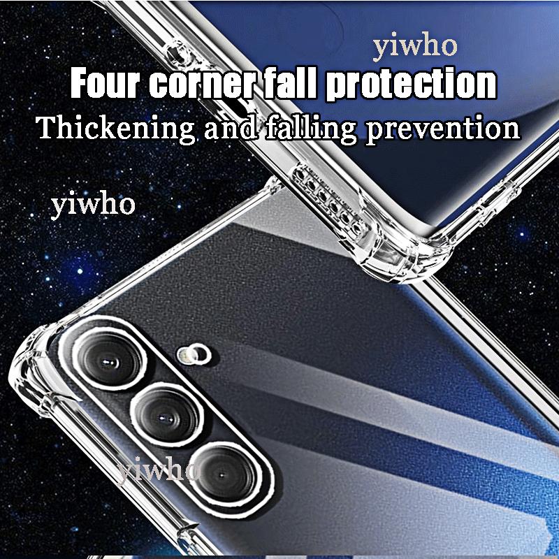 Transparente Handyhülle für Samsung Galaxy M55 M15 5G M54 M34 M14 M05 Rückseite Schutzhülle Kameraobjektiv Weiche TPU-Hülle