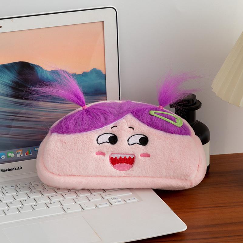 

Кавайный Смешной Плюшевый Пенал Большой Вместимости Креативный Мультяшный Смешной Пенал для Девочек Чехол для Хранения Канцелярских Принадлежностей Школьные Принадлежности