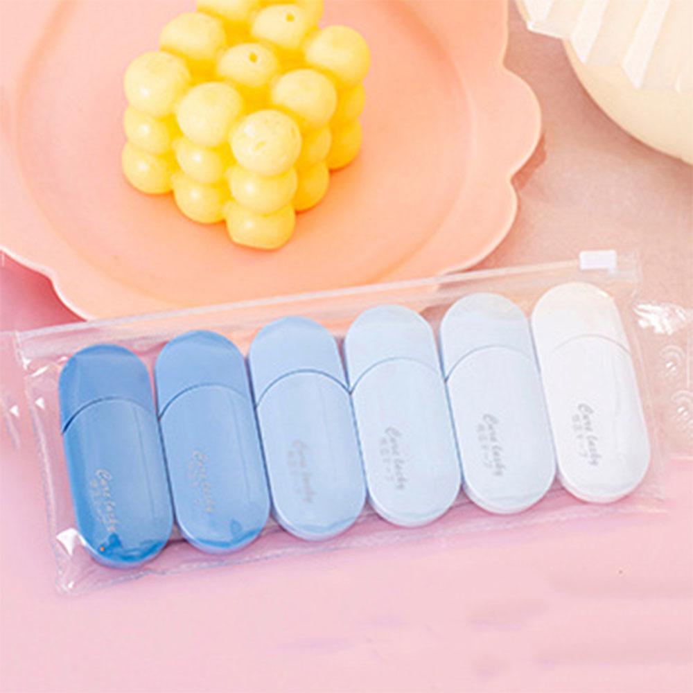 6pieces Set Kawaii Gradation Correction Tape Set - 6 Pieces for Kids and Students