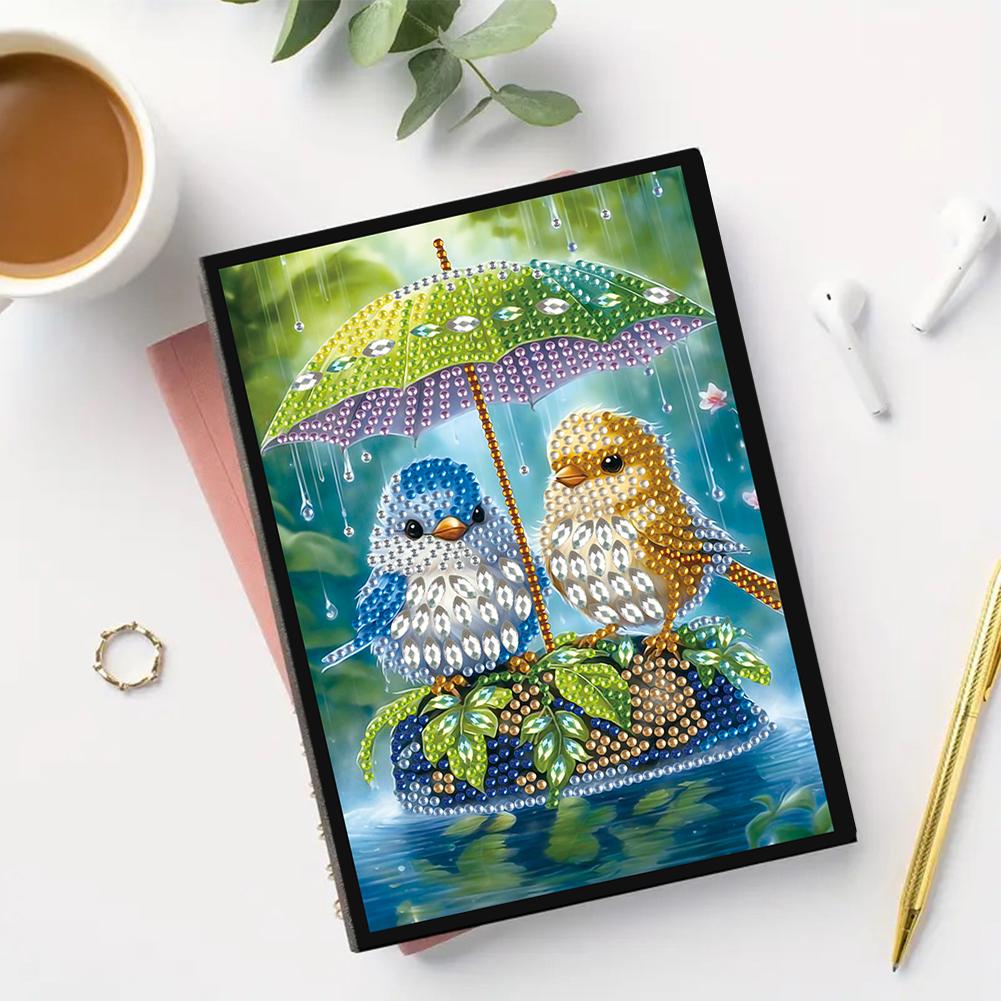 50-Page A5 Size Rhinestone Art Painting Notebook Kit Diamond Painting Notebook Set for Birthdays Or Christmas Gifts