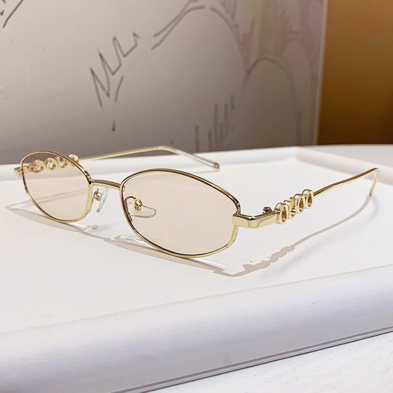 French Style Geometric Sunglasses For Men And Women With Uv400 Protection And Metal Frame