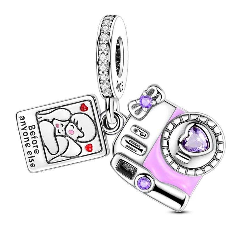 Original Design Copper Charms Beads Ballet Angel Family Perfume Dress Candy Fit 3Mm Bracelets Diy Birthday Jewelry