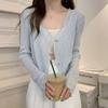 Casual Ice Silk Sunscreen Knitted Cardigan Blouse Female Summer Thin Models Take Long-sleeved Shawl Short Small Jacket Tide