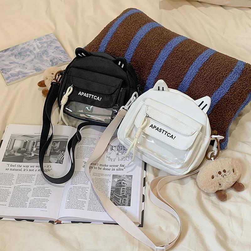 New lightweight small square bag cute sweet girl versatile shoulder bag soft girl student messenger bag
