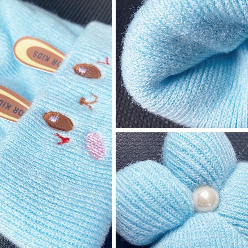 Autumn and winter baby new year hat rabbit cashmere tire hat thickened warm double wool hat 0--6 months