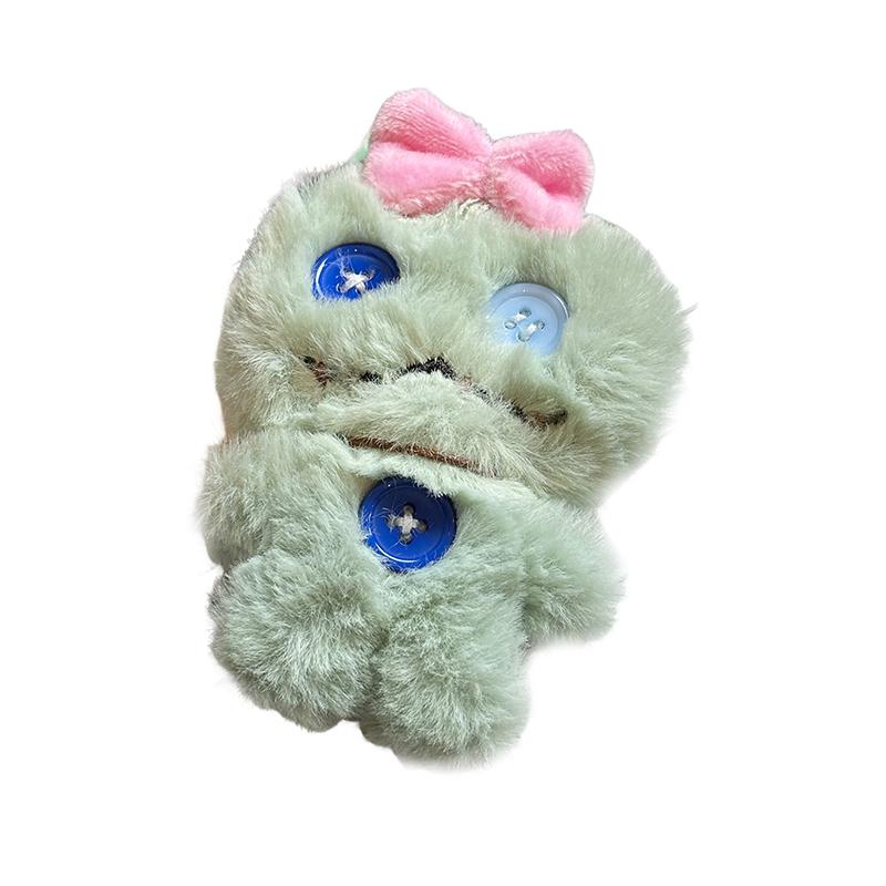 Niedlicher Plüsch Cartoon Plüsch Schleife Puppenanhänger Weich und niedlich Mädchen Rucksack Dekoration Anhänger Puppe Student Geschenk