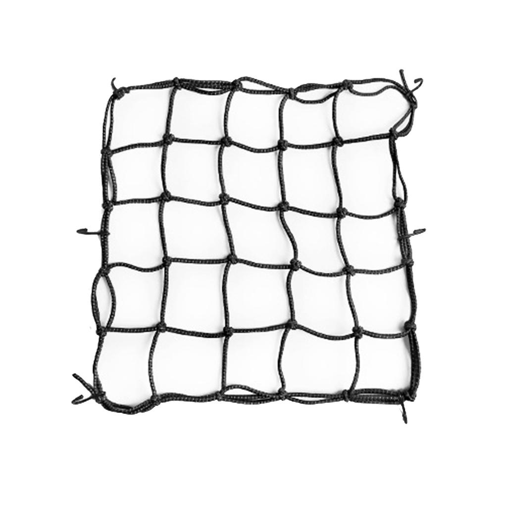 Motorcycle Reflective Cargo Net 16"x16" Bungee Cargo Net Stretchable Luggage Thicken Netting FuelTank Helmets Mesh