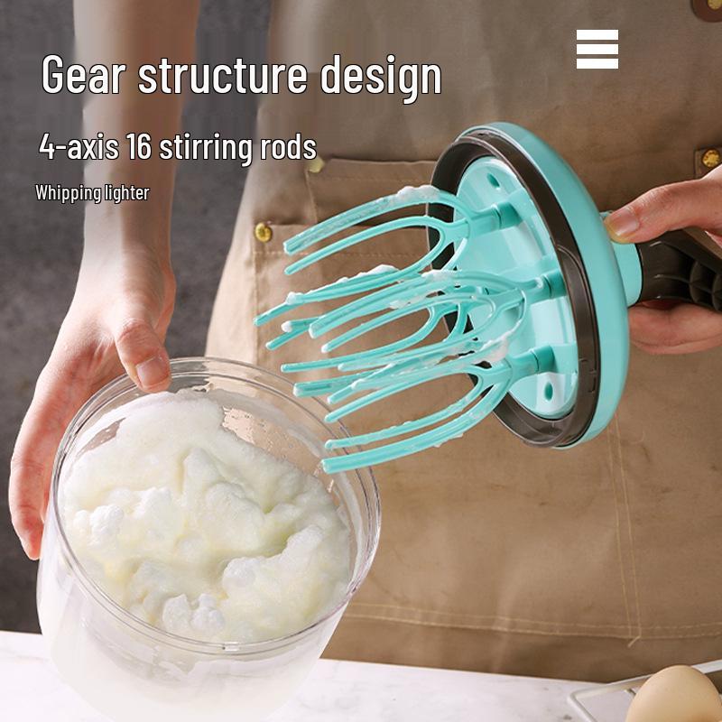 Manual Cream Whipper & Egg Beater - Semi-Automatic Cake & Milk Frother for Home Use