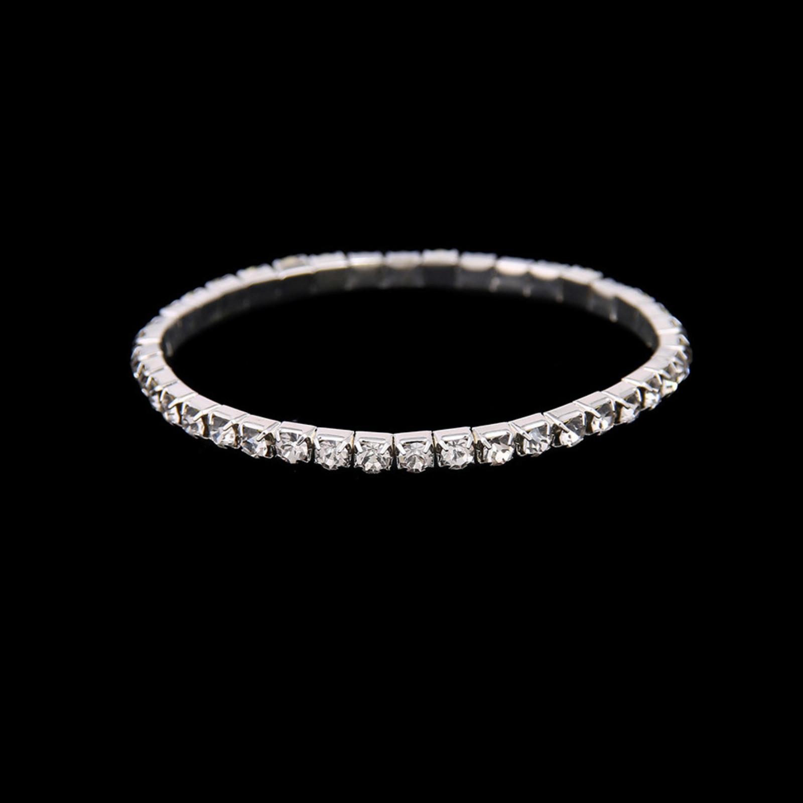 

Women s Tennis Bracelet Adjustable Link Chain Bracelet with Clear Cubic Zirconia Stones Elegant Minimalist Jewelry for Daily Wear One Size