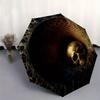 Golden Skull In Labyrinthine Tunnel Wall ClockUmbrella, Portable 3-Fold Compact Umbrella,Christmas Gift ES394