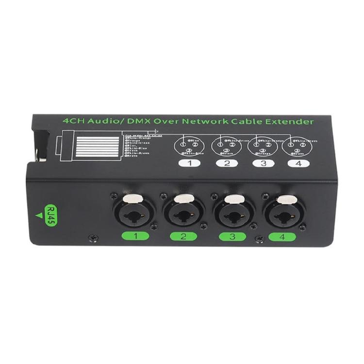 4-Kanal DMX512 RJ45 Ethercon Signal Extender RJ45 Ethercon Kabeladapterbox für Studioaufnahmen