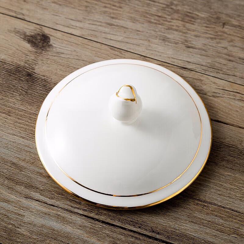 Jihang Ceramic Gold Rim Office Teacup Set