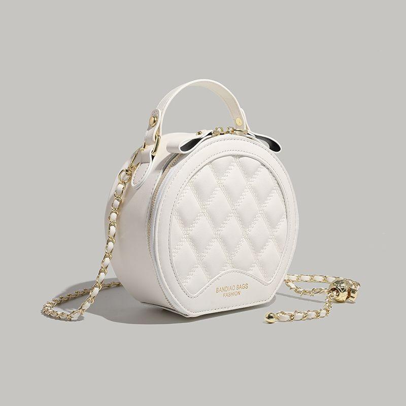 IELGY Fashion Portable Small Round Bag Chain Shoulder Messenger Bag