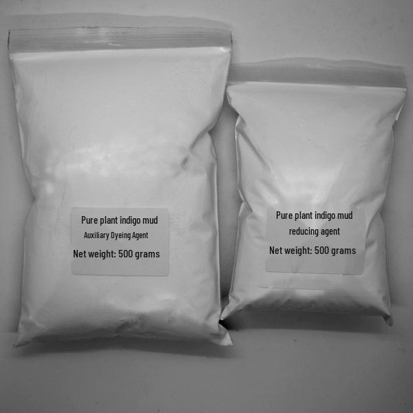 Pure Plant Indigo Tie-Dye Kit: Batik Resist Dyeing with Indigo Powder, Reducing & Fixing Agents, Dyeing Aid