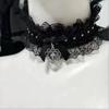 Love Heart Lolita Choker Y2K Cosplay Necklace Sweet Lace Necklace  Anime Role Play