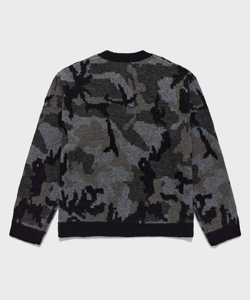 Eoweikeunyuyog (U) Camo Crewneck Sweater Camo Crewneck Sweater Black