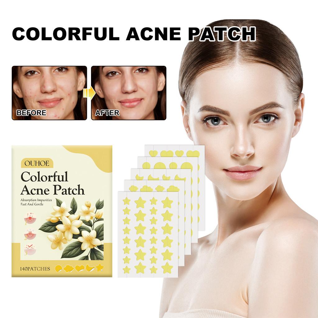 Ouhoe Yellow Acne Patches For Gentle Skin Repair And Effective Pimple Treatment With Oil Control And Hydration 140 Pieces