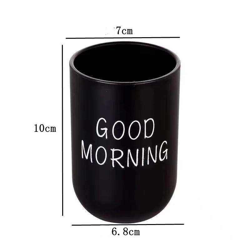 1Pcs Pure Color Wash Tooth Mug for Household with Handle Toothbrush Cup Durable PP Bathroom Supplies Bathroom Cup