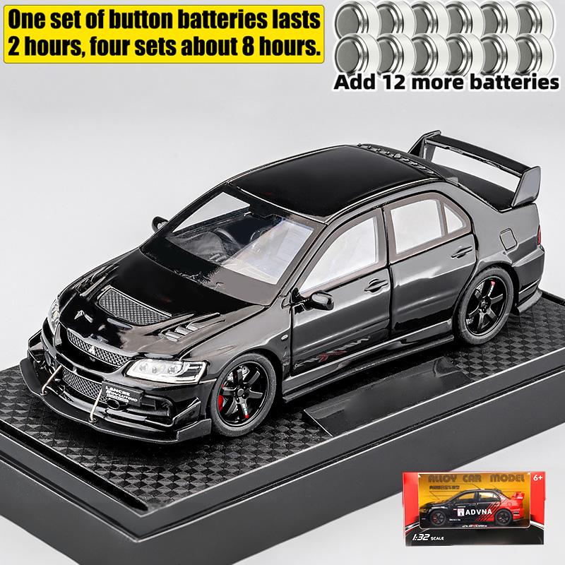 1:32 Mitsubishi Lancer Evolution EVO IX 9 Track Painted Sports Metal Alloy Diecast Model Car Pull Back Hobby Collection Decorate
