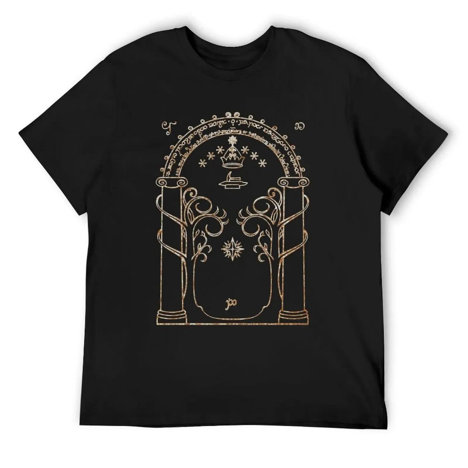 

Gates of Moria T-Shirt cotton graphic tees shirts graphic tee hippie clothes t shirt for men XXXXXL