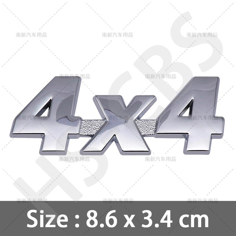 3D Metalen 4X4 Embleem Badge 4 X 4 Auto Achterklep Decal 4X4 Letter Logo Auto Achterklep Stickers Carrosserie Decoratieve Sticker Accessoires