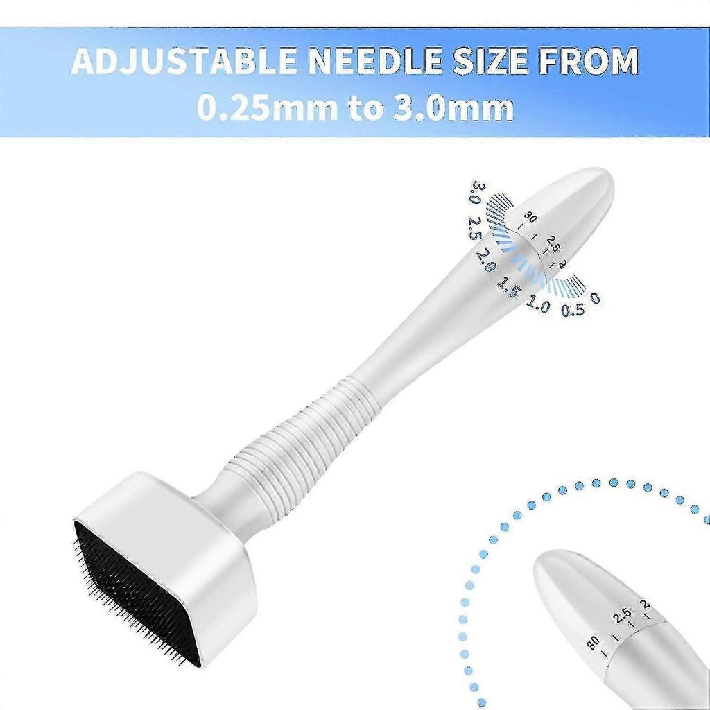 Adjustable Microneedle Derma Stamp For Face Skin Acne Scar Repair And Hair Growth - Microneedling Derma Roller Pen Tool 2025