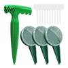 Vegetable Garden Sower Seeds Dispenser, Handheld Seeder with 5 Dial Settings, Ergonomic Plastic Drill Dibber, Plant Labels, Sowing Tool for