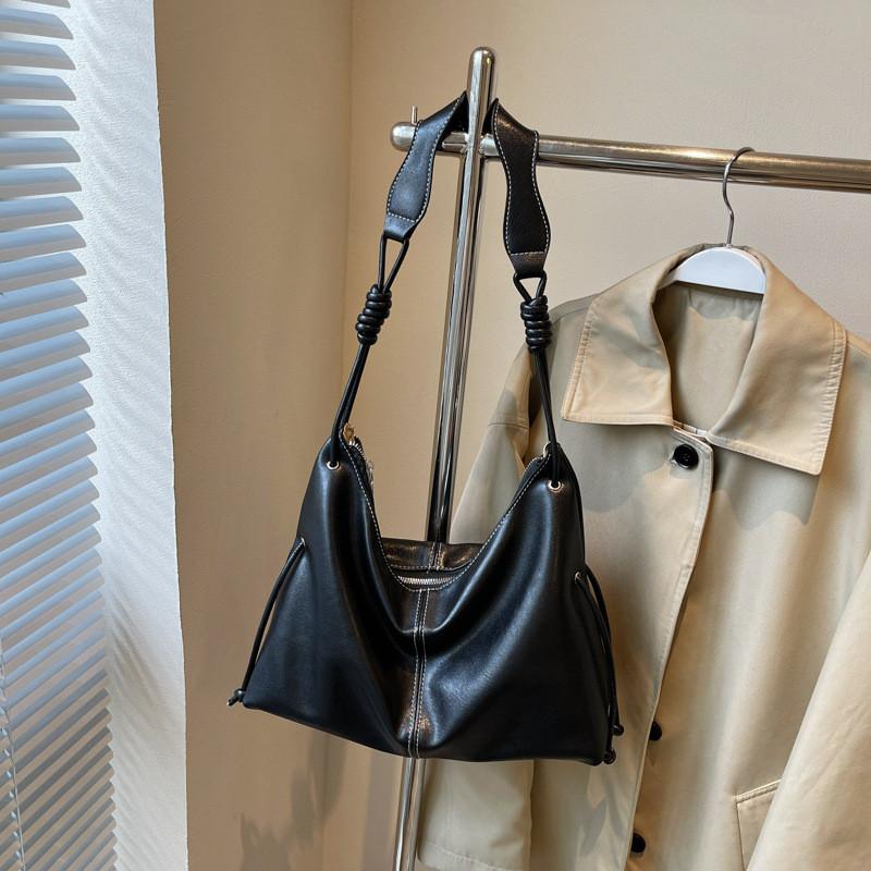 IELGY Ladies Tote Bag Simple Soft Surface Retro Large-Capacity One-Shoulder Underarm Bag Commuter All-