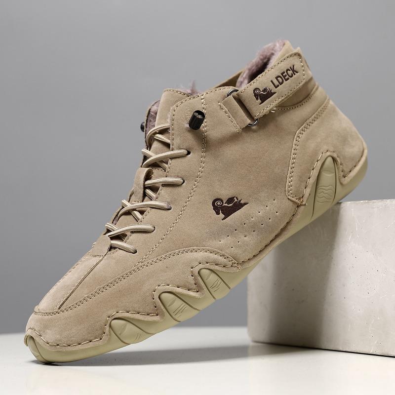 Winter Velvet Martin Boots Large Size Octopus Men's Thermal Cotton Shoes High Top Men's Sports and Leisure Shoes Comfortable
