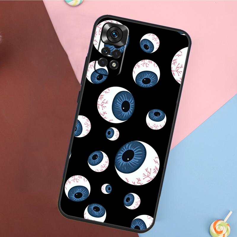 Crazy Eyeball Pattern Cover For Xiaomi Redmi Note 14 13 12 9 10 11 Pro 9S 10S 11S 12S Redmi 14C 10C 12C 13C Case