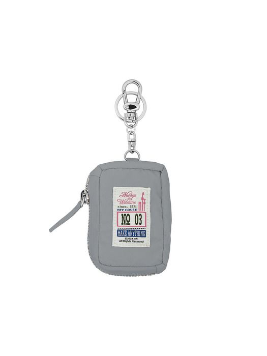 nff label key ring pouch-grey