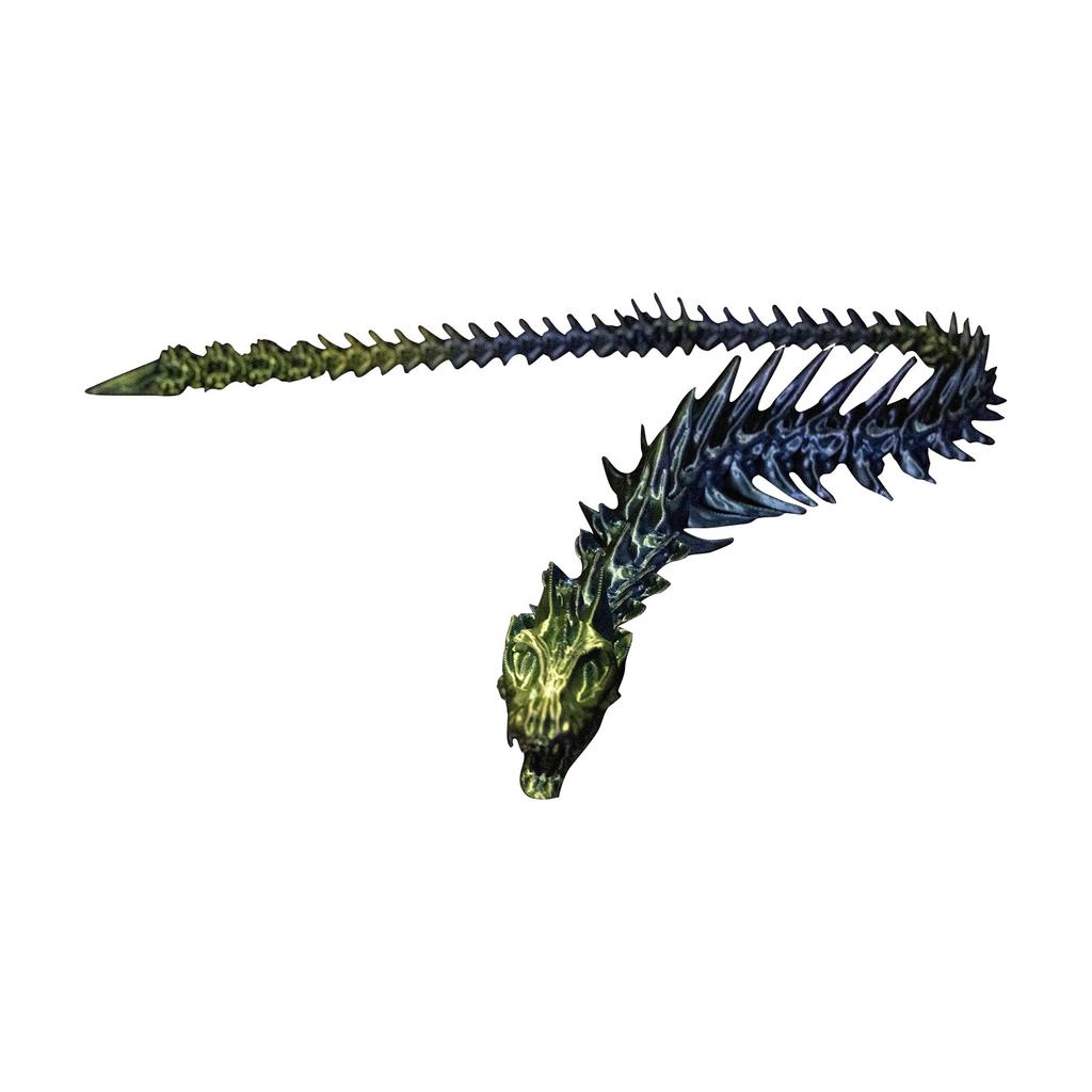 3D Printed Movable Snake Bones, Animal Bones Toys, Home, Room, Car Decoration, Desktop Ornaments, Joints Can Move, Cool 3D Printed Snake Bones Toys