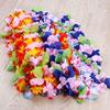 LIOOBO Hawaiian Leis, Set of 12 Colorful Artificial Flower Necklace Garland for Tropical Parties, Beach Hula Dance, and Costume Accessories