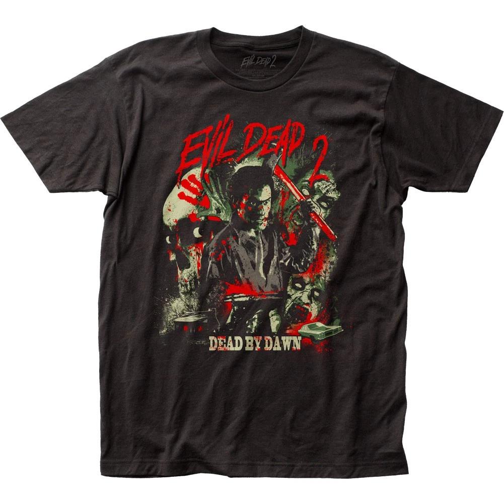 Evil Dead 2 Dead By Dawn Mens T Shirt Classic Horror Movie Tee New Black XL