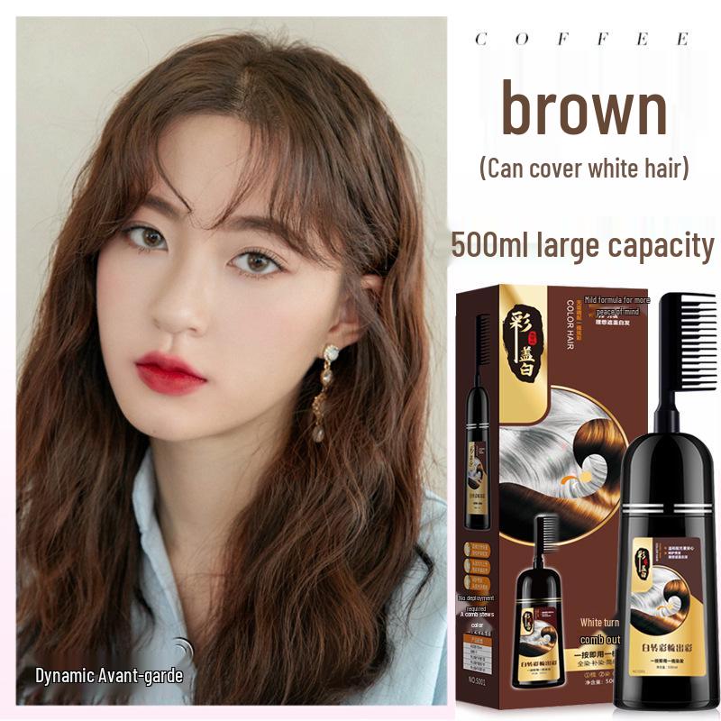 2023 Popular Plant-Based One-Step Whitening Hair Dye Cream for At-Home Use 500ml