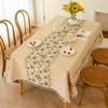 French Pastoral Embroidered Tablecloth Coffee Table Cover Cloth Towel Small Fresh Fringe Decorative Table