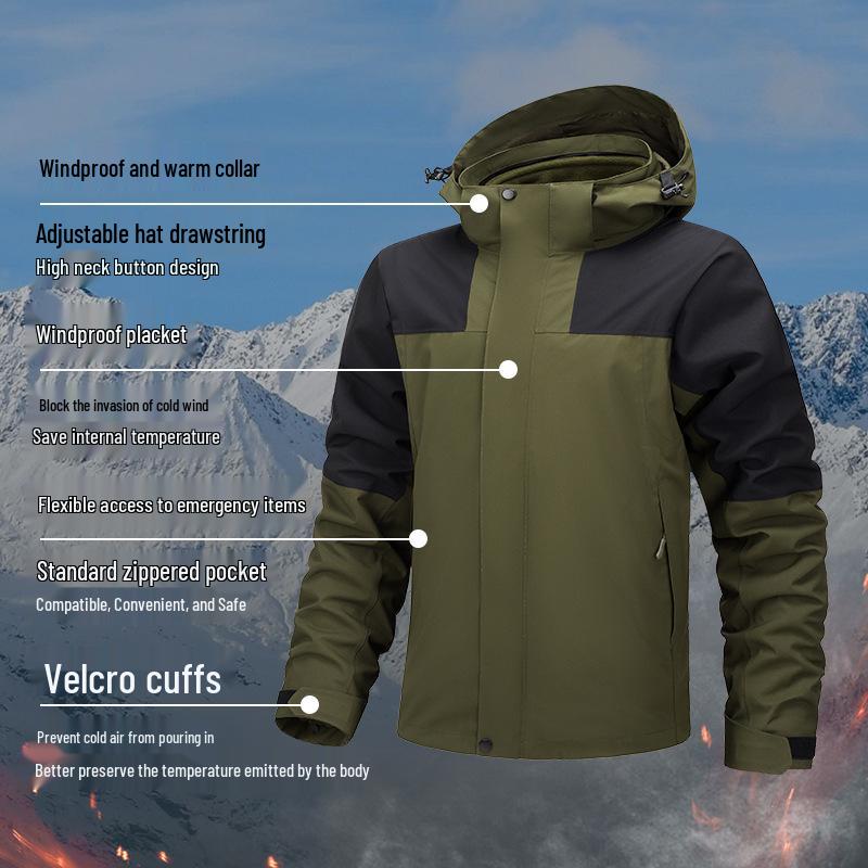 

New Unisex 3-in-1 Waterproof & Windproof Breathable Mountaineering Set S
