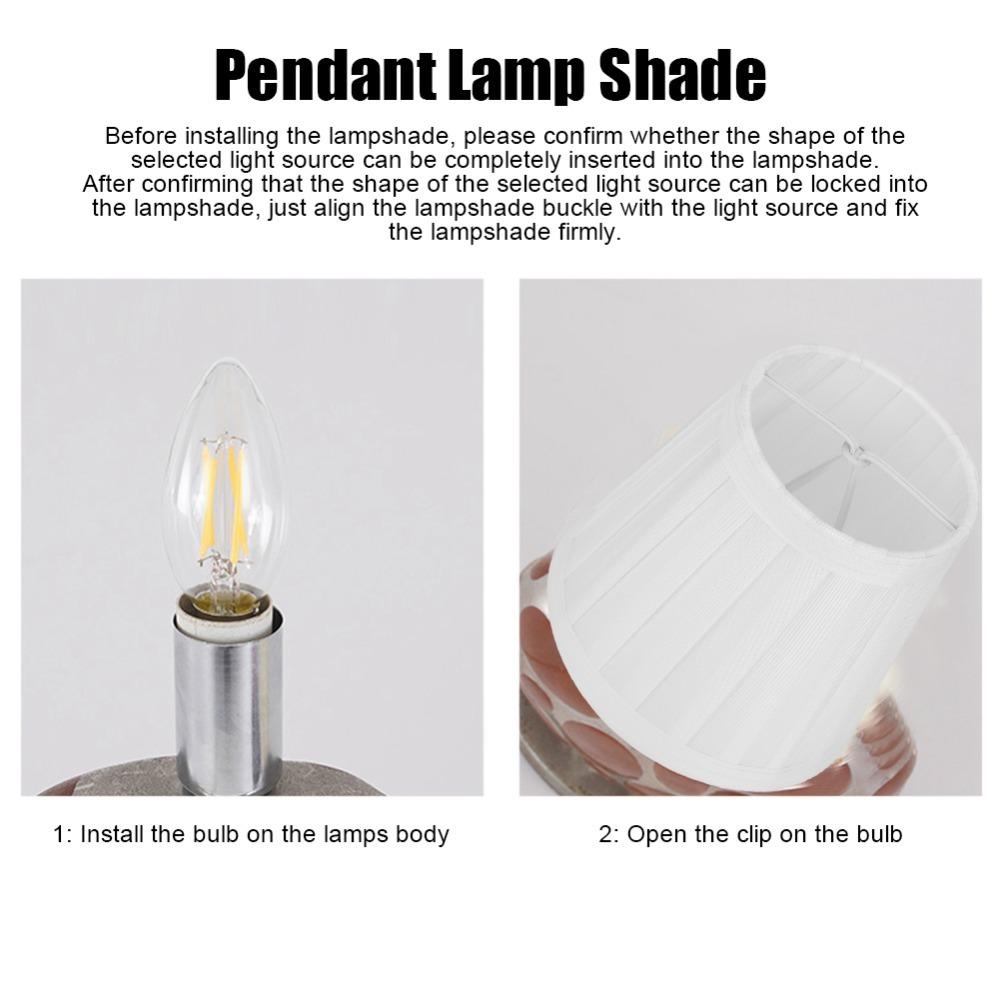 

6PCS Fabric Small Replacement Lamp Covers Barrel Shape Drum Lamp Shade Pleated Lamp Shade Wall Lamp