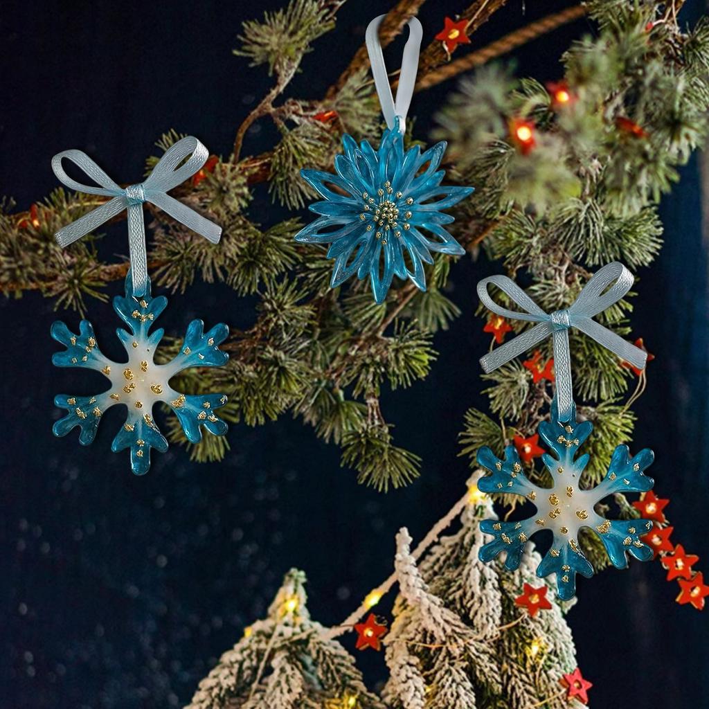 Vánoční akrylová vánoční ozdoba, Krásný modrý klidný tvar, Speciální vánoční ozdoby, Vhodné jako dárky pro přátele a spolužáky